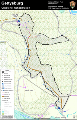 Culps Hill Rehabilitation Project Map NPS